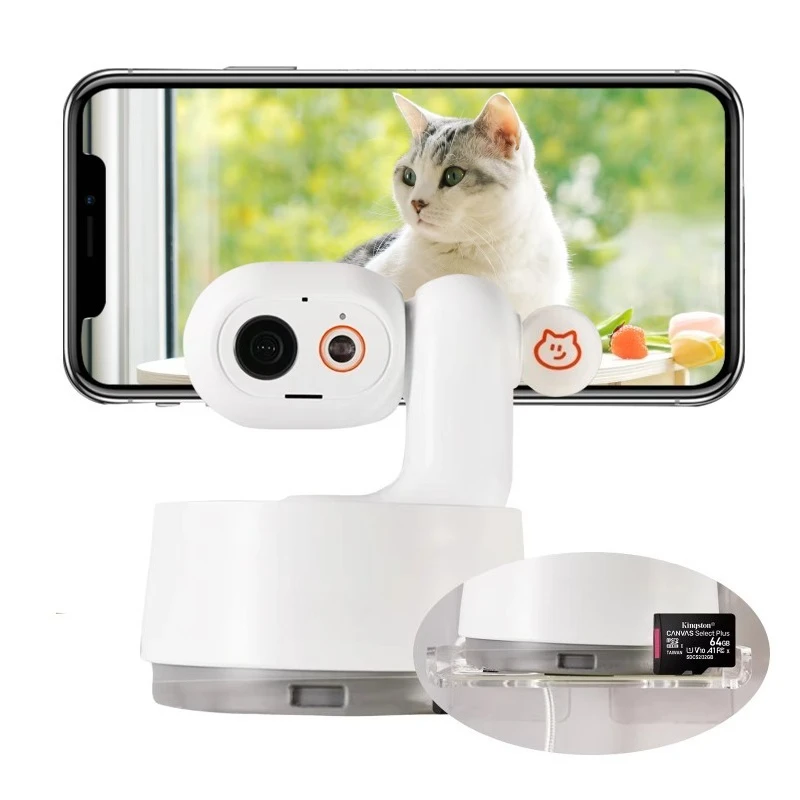 1080P HD Smart Pet Camera Auto Tracking 5G Wifi Night Vision Plastic Material AI Observation Report 1005010777147890