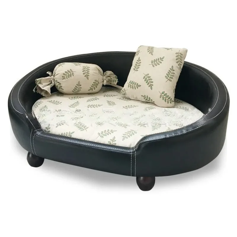 Luxury Elevated Large Wood Wooden Dog Bed Portable Pet Beds Cabinet with Blanket Soft for Dogs Cave 1005010777669330