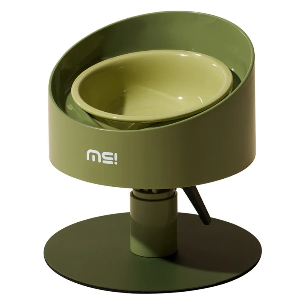 Cat Food Bowl Adjustable Cat Ceramic Bowl Non-Slip Flower Shaped Anti Vomiting Bowl Neck Protection 1005010778059557