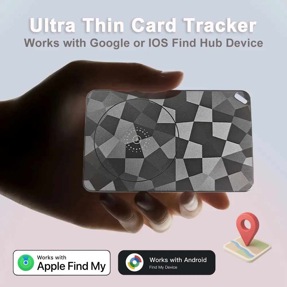 Ultra Thin Wireless GPS Tracker Card for Apple/Android Find My Locator for Keys Pets Luggage Wallet 1005010778835607
