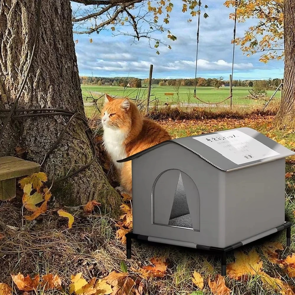 Stray Cat Houses with Mat Waterproof Winter Warm Foldable Washable Pet Cave Sleeping Beds for 1005010780106271
