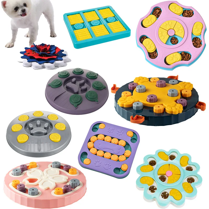 Dog Puzzle Toys Slow Feeder Interactive Increase IQ Food Dispenser Non-Slip Slowly Eating Bowl Cat 1005010785715685