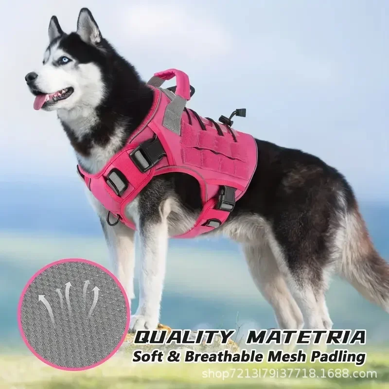 Outdoor Vest for Dogs Splash Protection Pet Adjustable Chest Harness with Handle for Medium and 1005010785930971