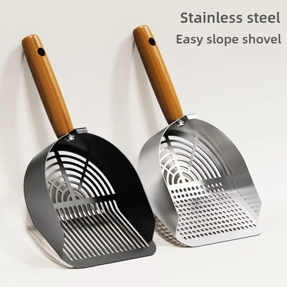 Steel Cat Litter Scoop Long Handle Pet Waste Shovel Cleaning Tool for Tofu Sand Litter Box Cats 1005010786268658
