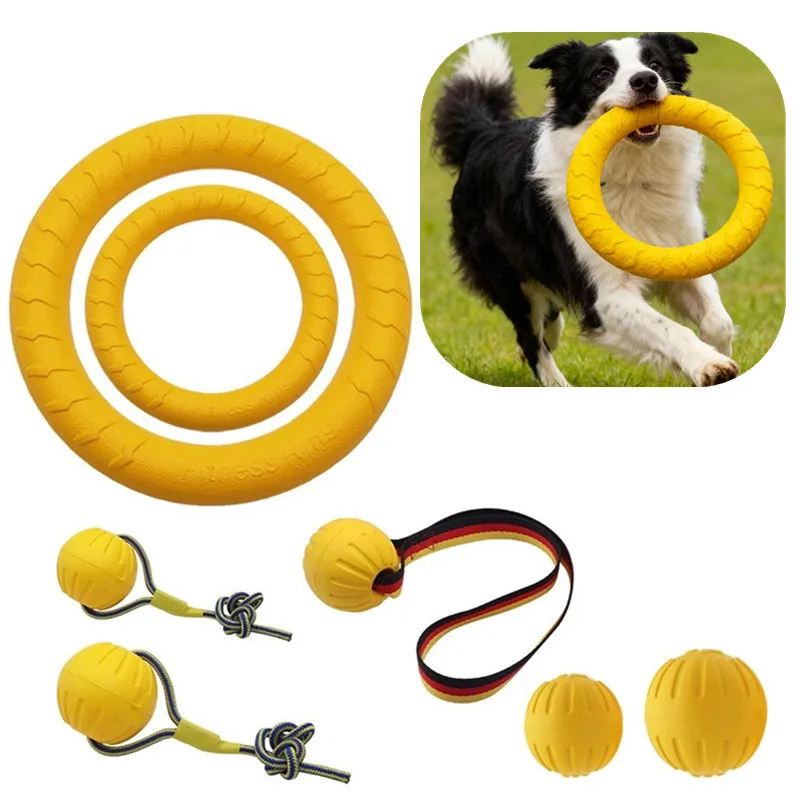 Dog Toys Pet Dog Aggressive Chewing Toys Flying Disk Training Ring Puller Anti-Bite Floating 1005010787314191