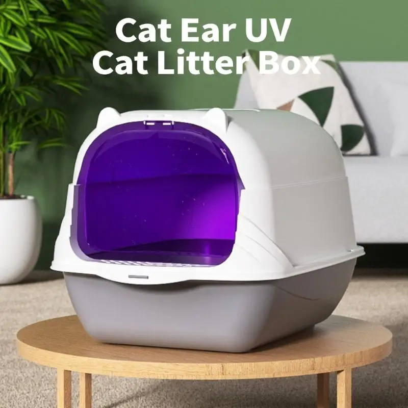 Large Enclosed Cats Litter Box with Odor Blocking Filter and Detachable Lid Litter Shovel 1005010788137267