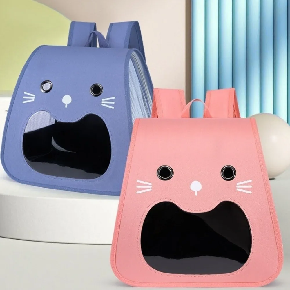 Foldable Cat Carrier Bag Large Capacity Collapsible Pet Carry Backpack Transparent Window 1005010789889981