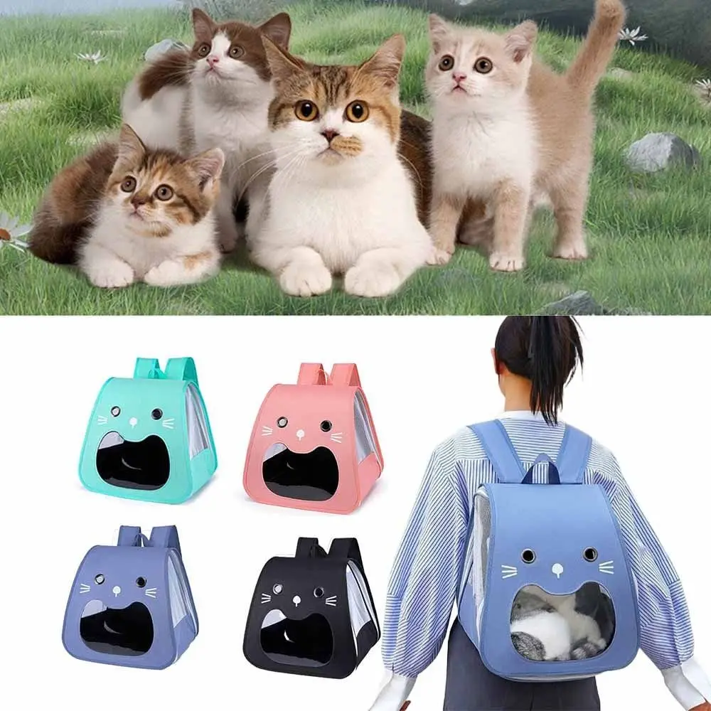 Foldable Cat Carrier Bag Large Capacity Collapsible Kitten Carrying Transparent Window Breathable 1005010790051458