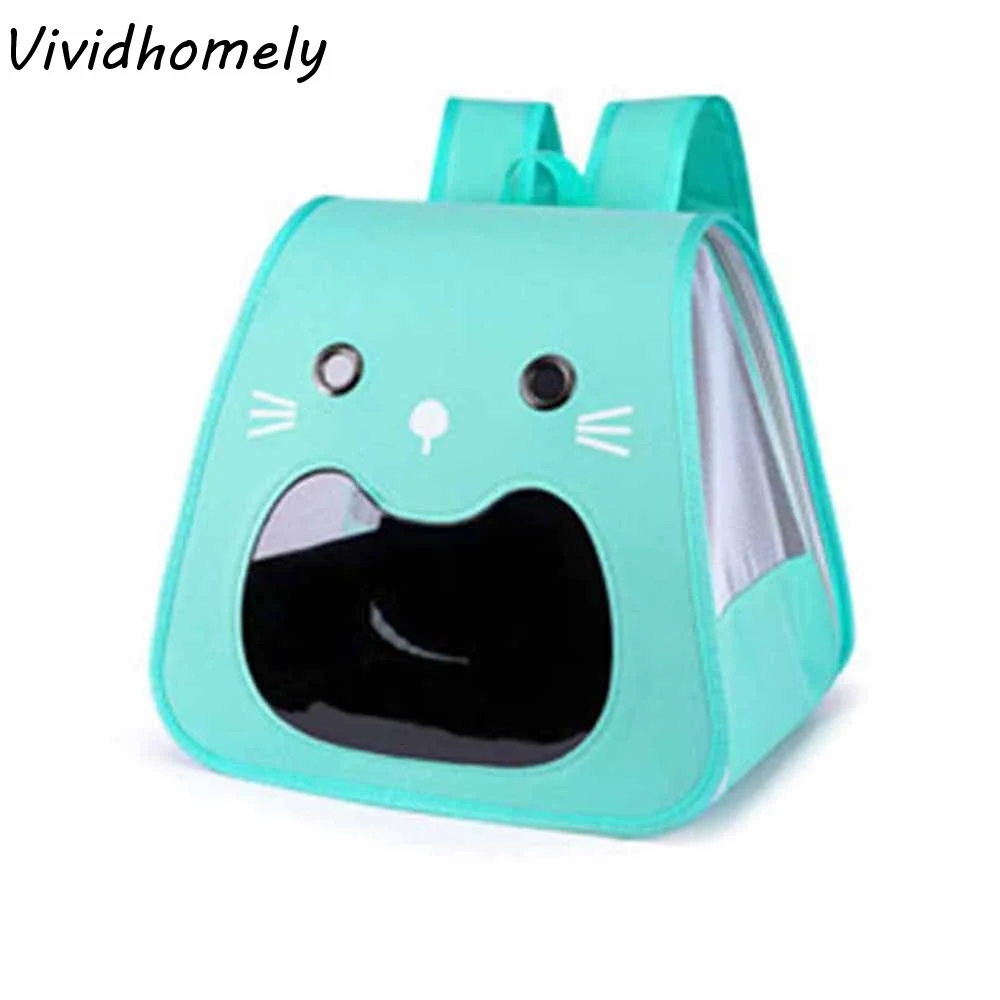 Foldable Cat Carrier Bag Large Capacity Collapsible Kitten Carrying Bag Transparent Window 1005010790205159