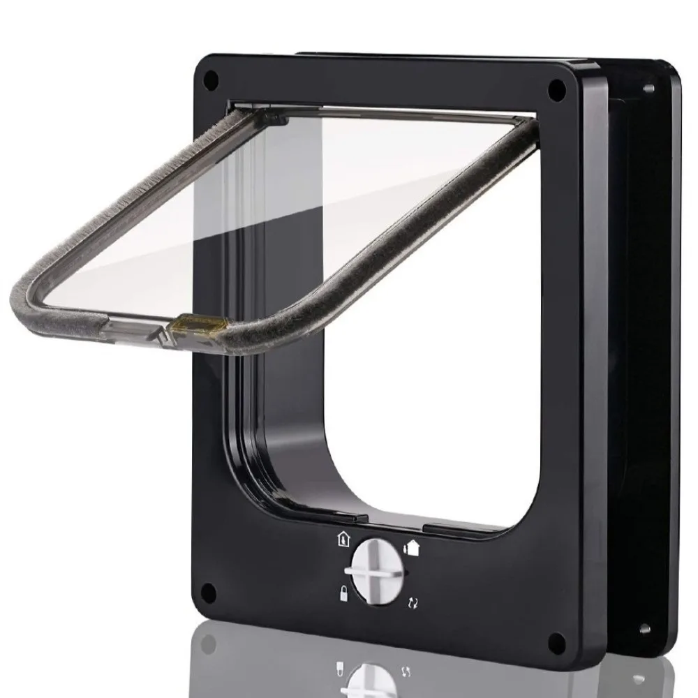 Ways Locking Cat Flap Door with Security Lock Easy Installation ABS Self-Closing Pet Door Anti 1005010790420850