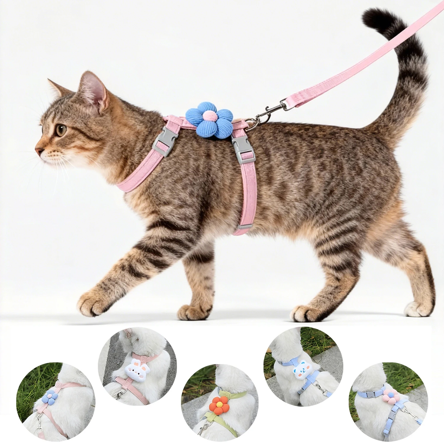 Adjustable Dog Harness for Small Dog Leash Breashable Small Cat Harness and Leash Sets Pet Harness 1005010791176014