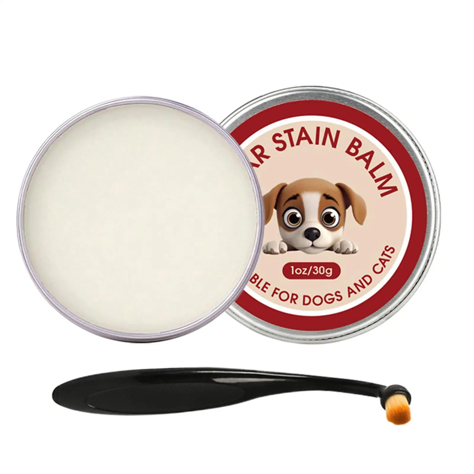 Dog Tear Stain Remover 40g Cleaning Balm with Brush Eye Cleaner Dogs for Puppy Pet Daily Care 1005010797030154