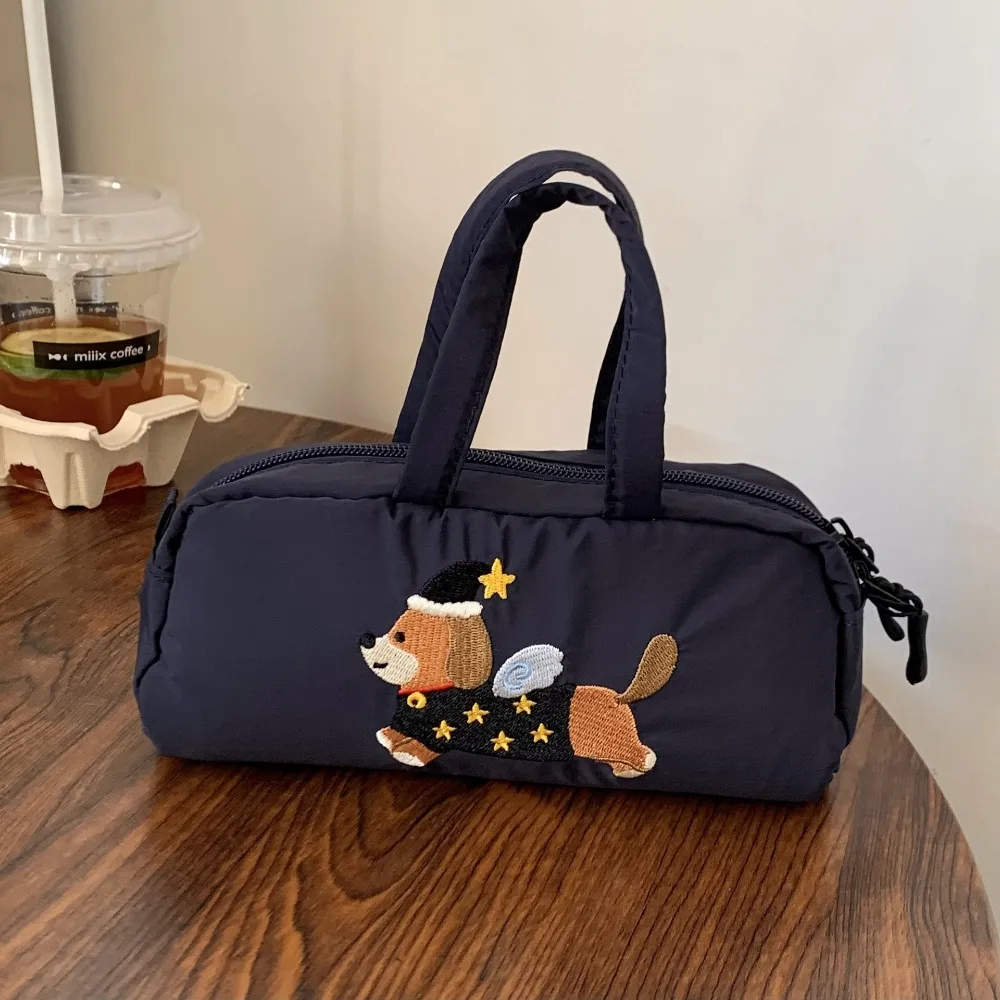 Embroidered Dog Cartoon Pencil Case Desktop Storage Print Puppy Pencil Pouch Large Capacity 1005010799333840