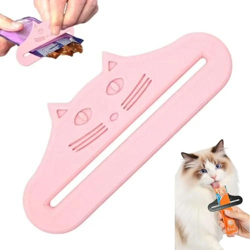 Cat Shape Treat Squeezer Waterproof Reusable Food Pouch Squeezing Tools Adjustable Extruder 1005010800842043