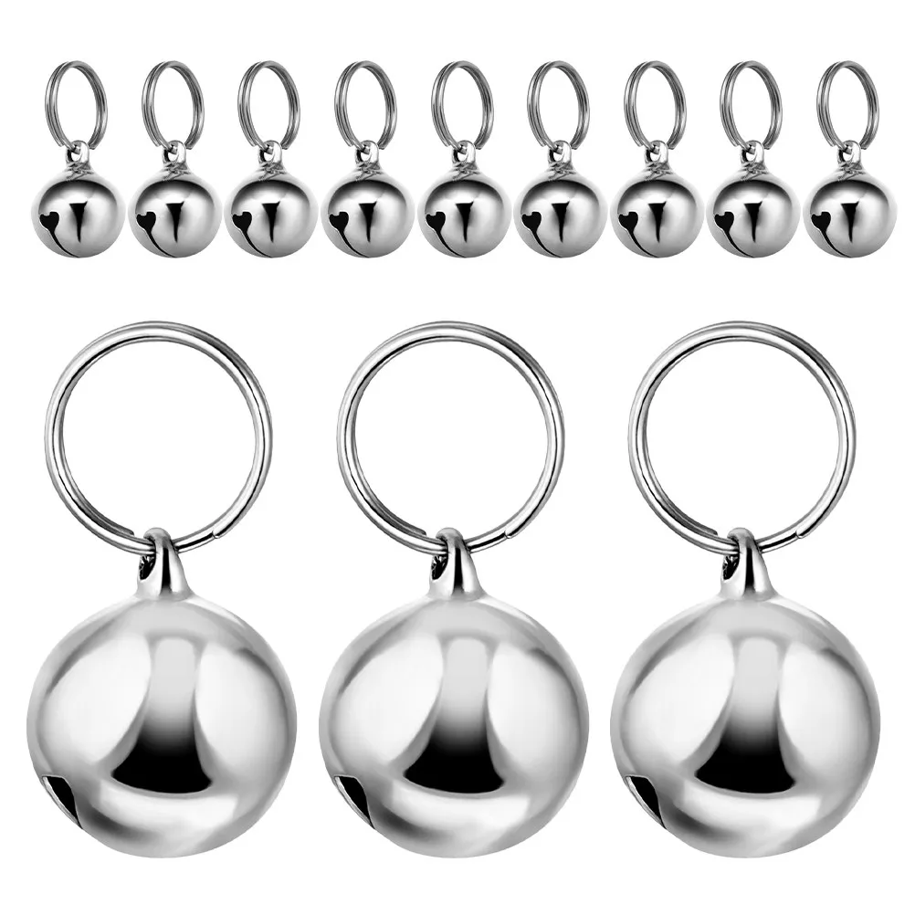 12Pcs Pet Necklace Bells Small Metal Pendant Lightweight Cat Dog Collar Charm Clear Sound 1005010810340780