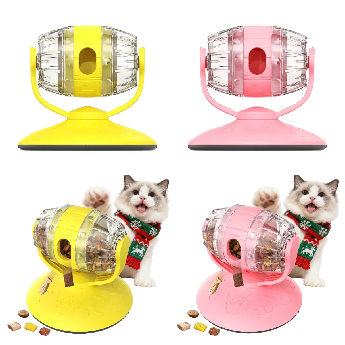 Interactive Rotating Cat Feeder Toys Slow Feeding Puzzle Toy for Indoor Cats Small/Medium Having 1005010811475884