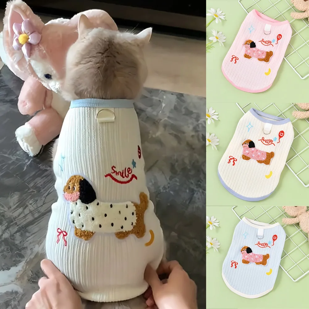 Breathable Small Dog Vest Soft Puppy Clothes Summer Cute Cat Clothes for Small Cat Vest Undershirt 1005010813310161