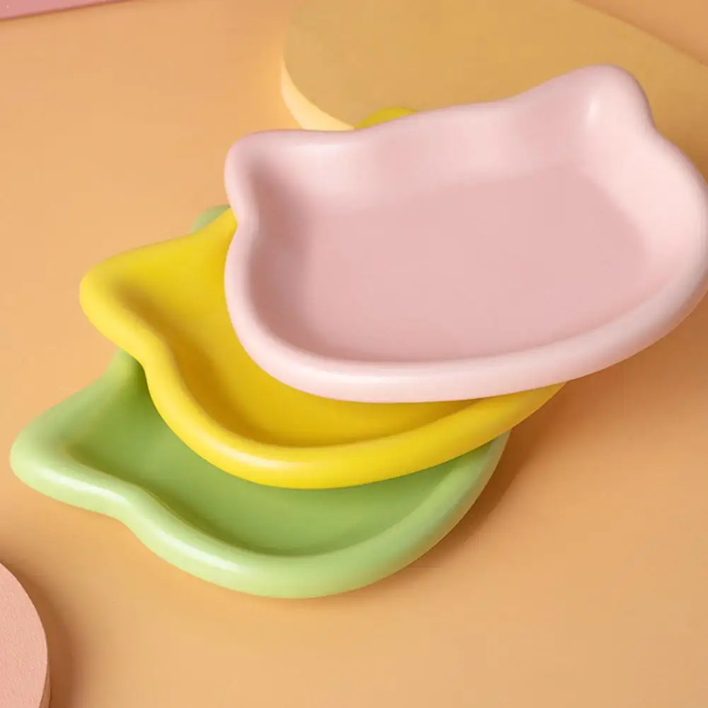 Multicolor Plastic Cat Bowl Set Pet Supplies Category Cartoon Cat-Shaped Design Non-Slip Pet Food 1005011525085941