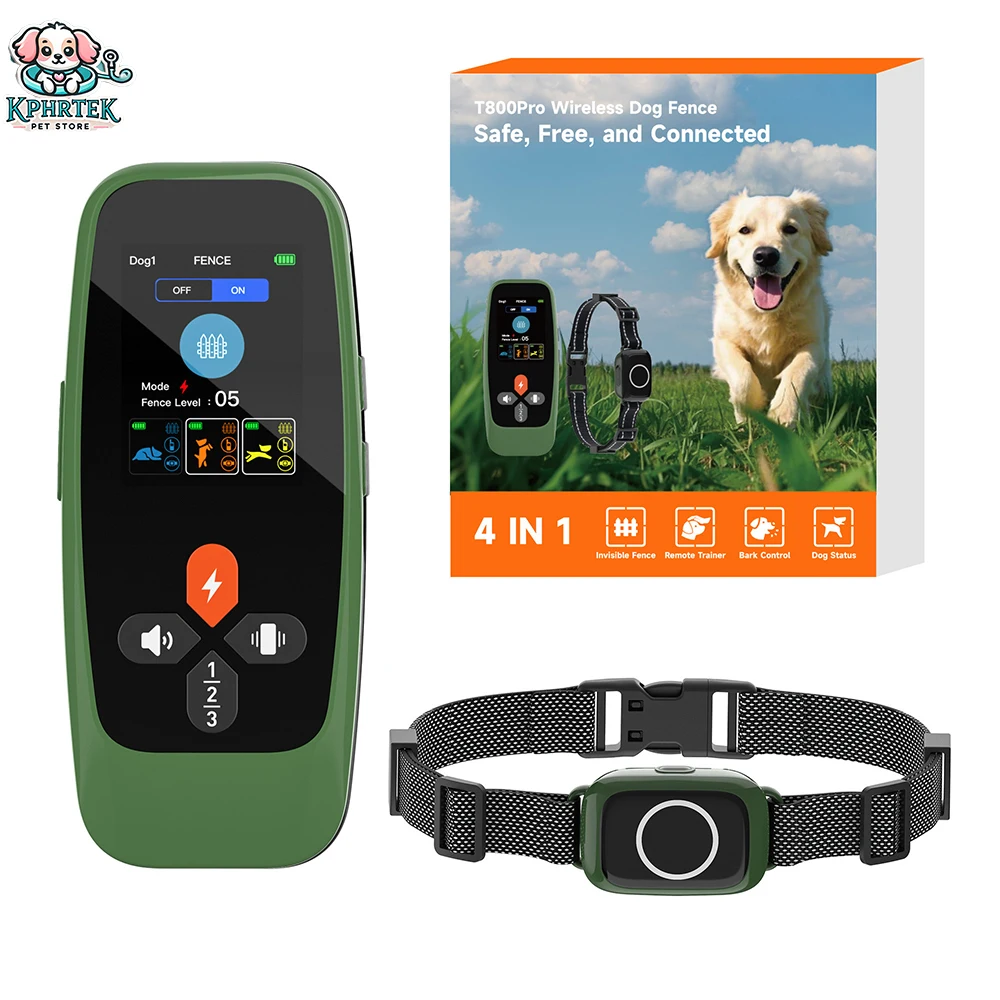 For 1 Dog Smart Dog Training Collar with Wireless Fence, Bark Control, Vibration & Shock 1005011534853579