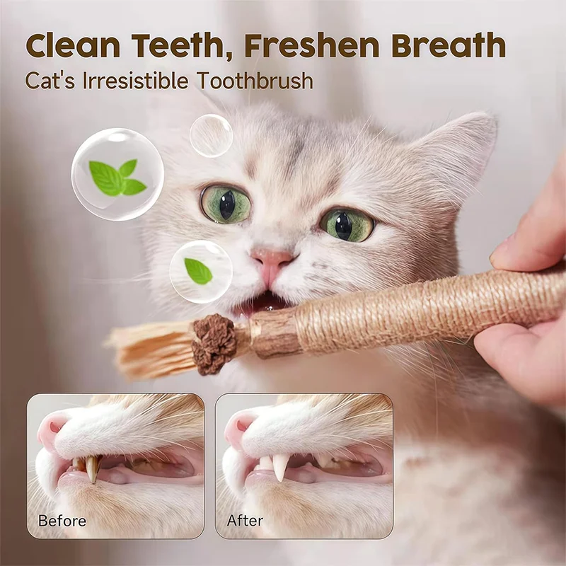 Cat Dental Sticks Support Oral Hygiene Attract Cats with Tempting Design Reduce Plaque and Freshen 1005011537750250