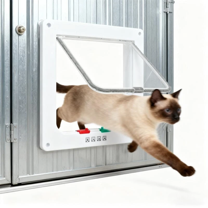 ABS Plastic Pet Door Dog Cat Flap with 4 Way Lock Security Small Safety Gate for Kitten Puppy 1005011538176580