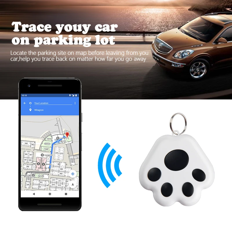 Mini Fashion Smart Dog Cat Pets Blue-Tooth 5.0 GPS Tracker Anti Lost Alarm Tag Wireless Child Bag 1005011553451309