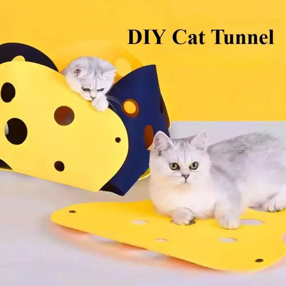 New Foldable Cat Tunnels Bed DIY with Holes Pet Tunnel Tube Bed Thickened Cats Play Mat 1005011558876264