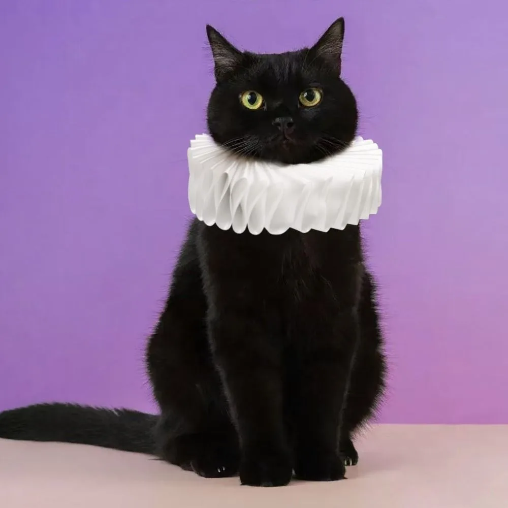 Victorian Costume Detachable Neck Ruffled Pet Collar Elegan Vintage Cat Collar Chic Dog Ruff Collar 1005011560294041