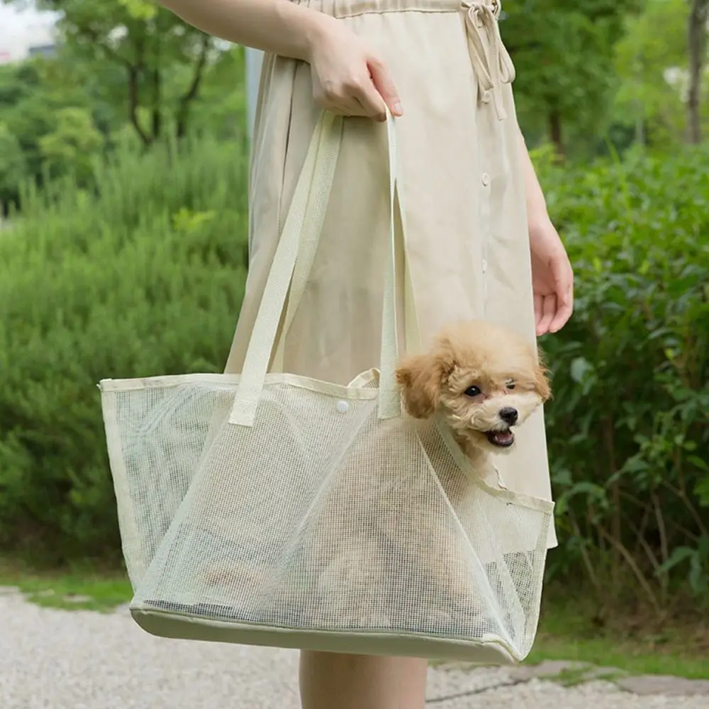 Portable Mesh Pet Carrier Bag Breathable Summer Use Foldable Pet Tote Shoulder Crossbody 1005011568812705
