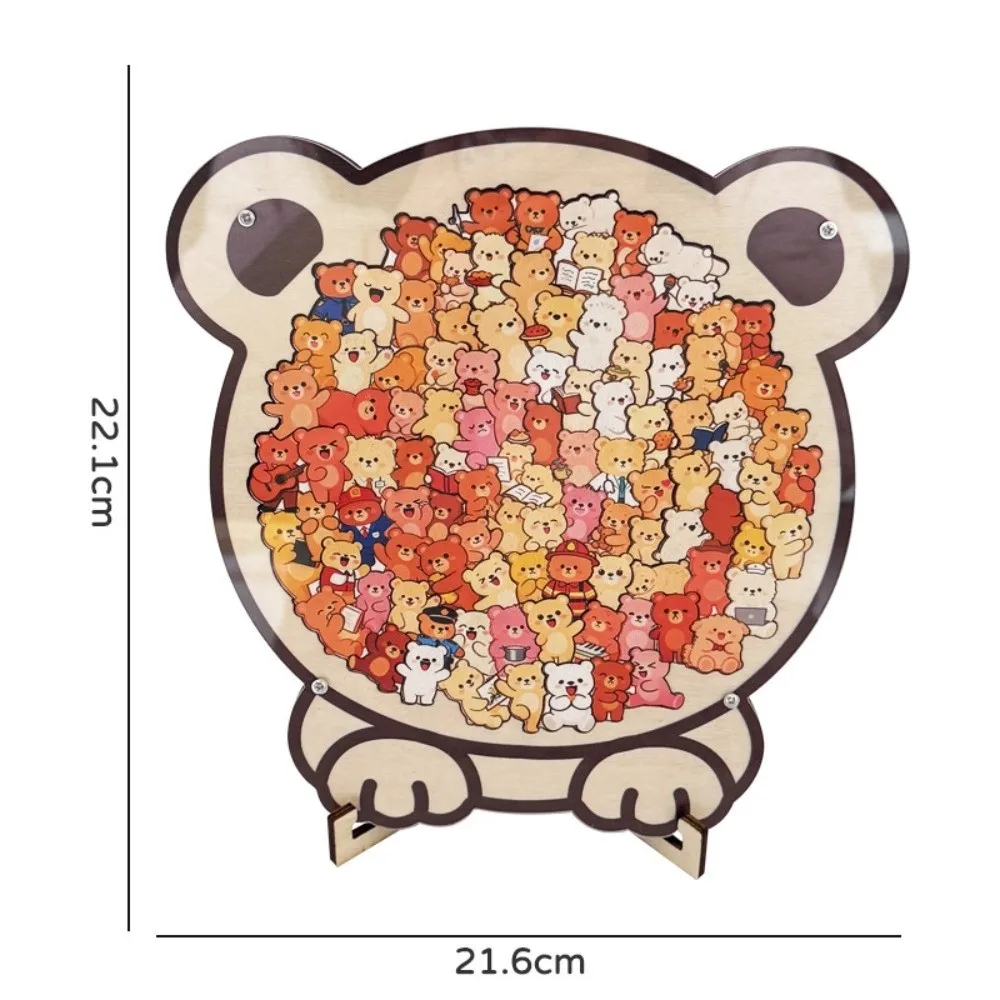New Cartoon Wooden Puzzle Fun Animal Dog Cat Bear Theme Stress Relief Jigsaw Puzzle Puppy Home Decor 1005011569037791