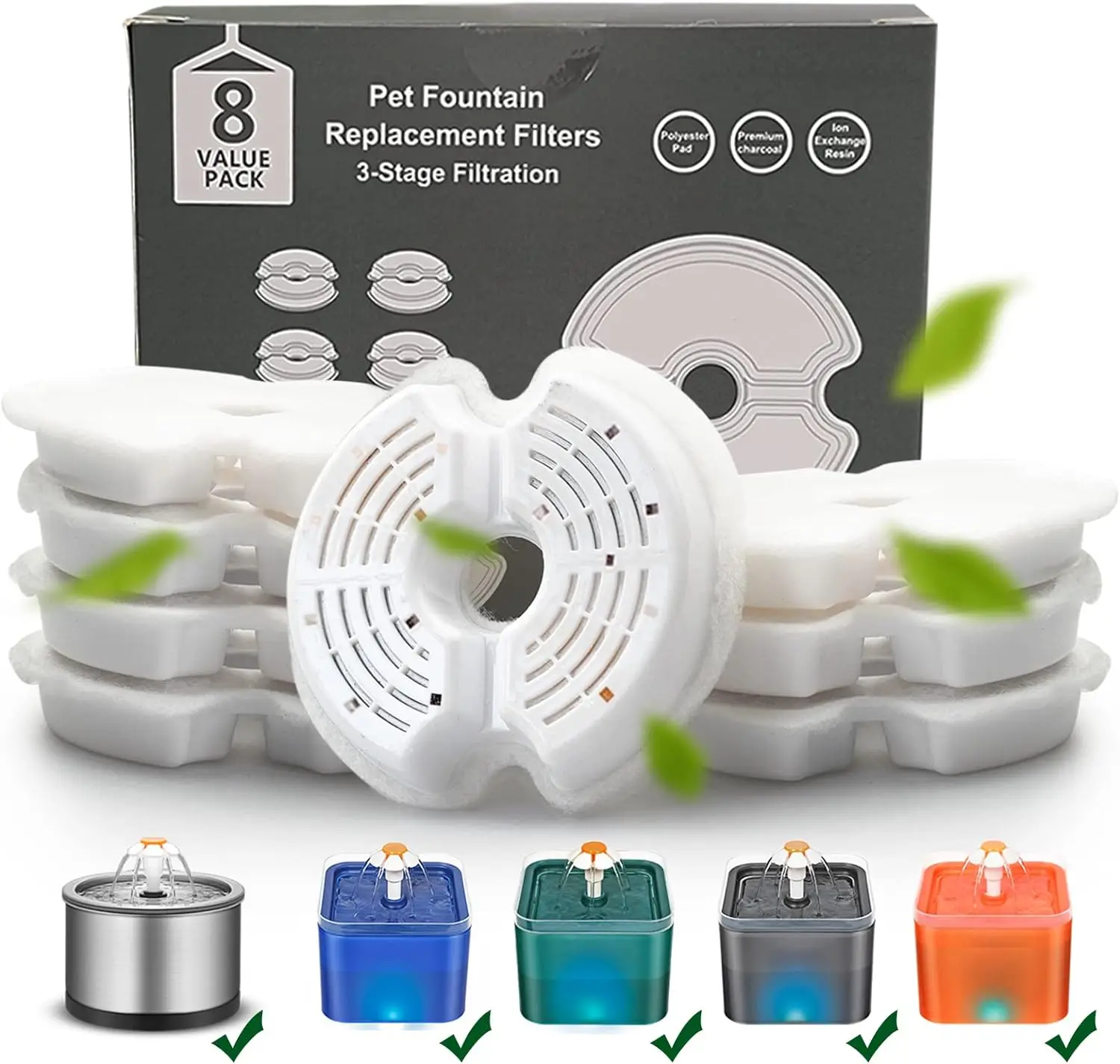 Cat Fountain Filter, Multiple Filtration Replacement Filter 1005011572568646