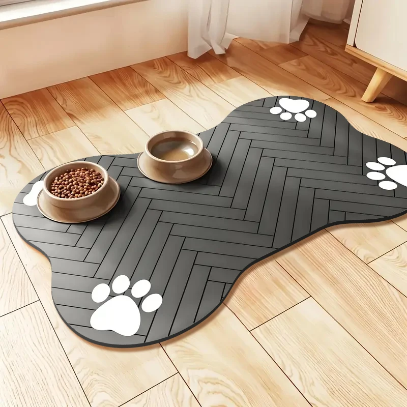 Special-shaped pet feeding mat diatom mud non-slip pet mat cat and dog universal absorbent mat dog 1005011575402967