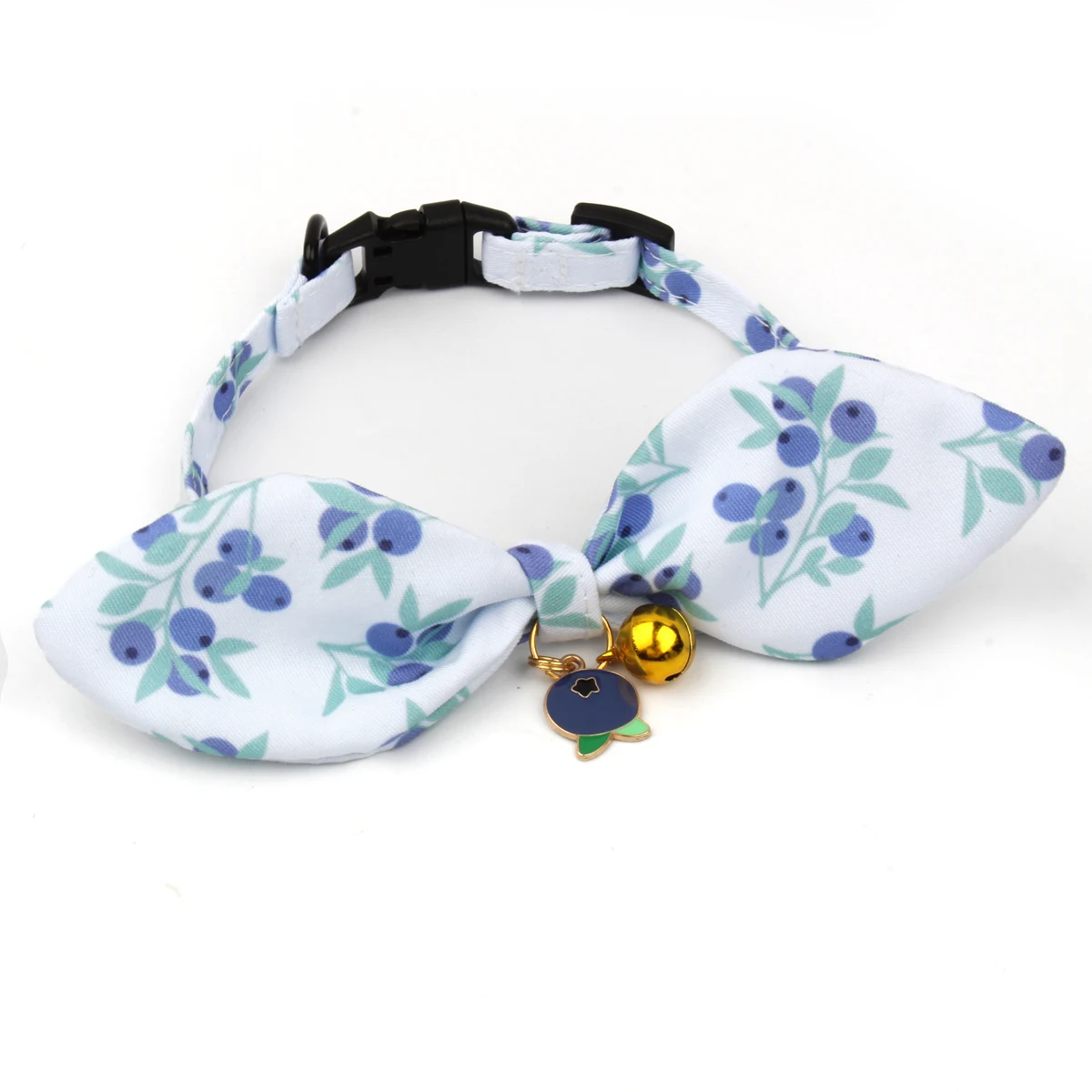 Bow Cat Collar With Blueberry And Bell Pendant Cute Gentle Pet Cat Collar Anti-slip Buckle For Cat 1005011576156803