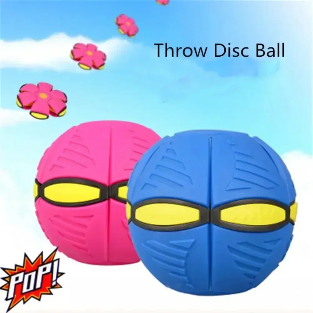 Dog Toys Outdoor Fun Toys Boy Girls Flying Saucer Ball Magic Deformation UFO with NO Led Light 1005011582202303