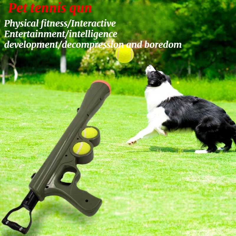 Pet Dog Toy Serving Gun Training Dog Throwing Ball Launcher Pet Outdoor Tennis Shooting Interactive 1005011586246686