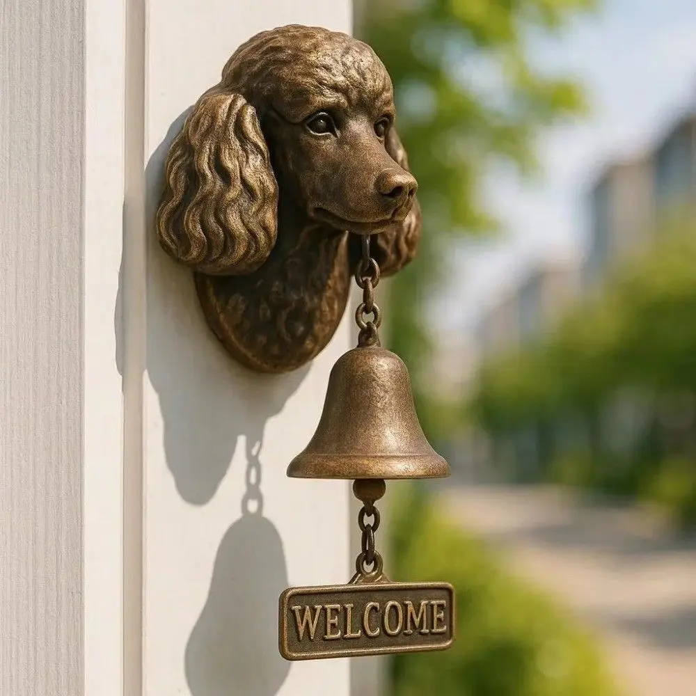 Durable Vintage Welcome Doorbell Wall Mount Rustic Puppy Doorbell Resin Unique Manual Doorbell 1005011592630134