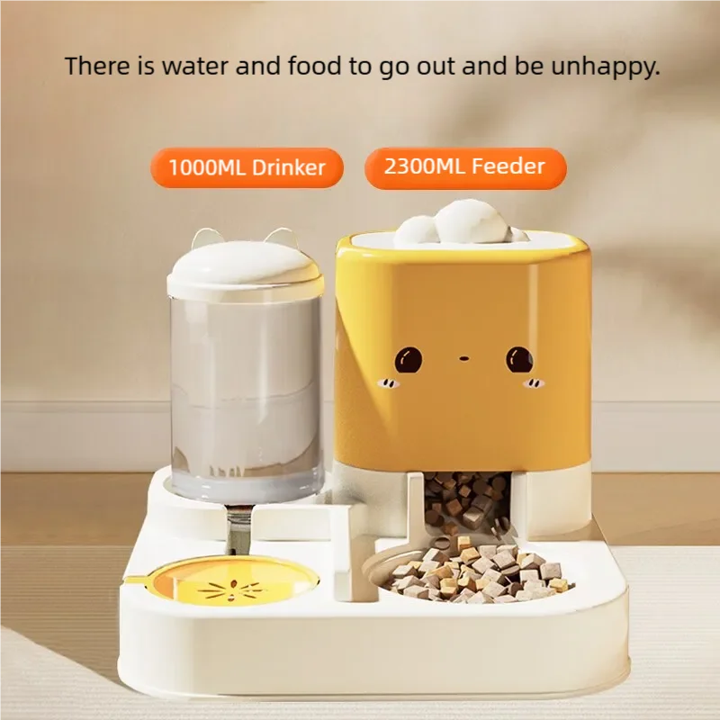 Gravity Pet Feeder and Water Dispenser Small Dog Cat Food Water Bowl for Cats Small Dogs (2 In-1) 1005011595303878