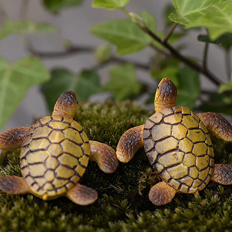 Aquarium Fish Tank Decor Mini Sea Turtle Model Resin Ornaments Home Landscape Accessories Fine 1005011599615974