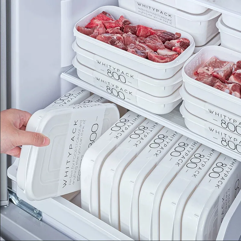 Size Food Storage Container Refrigerator White Container Meat Packing Box Keep Fresh 1005011601528005