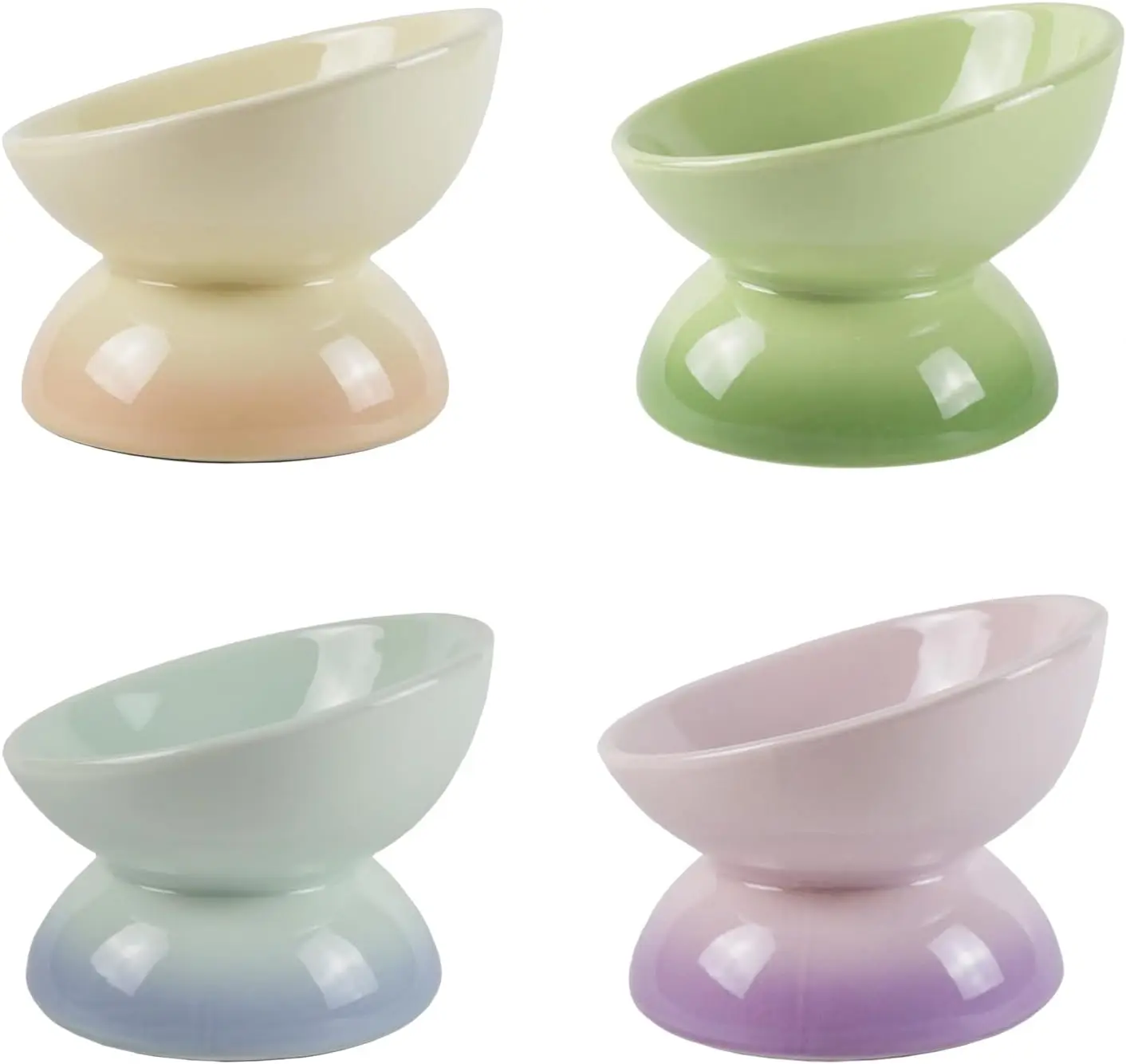 Ceramic Elevated Cat Bowls Tilted Food Bowl Dish Pet Feeder Dishwasher Microwave Safe Chat 1005011602355833