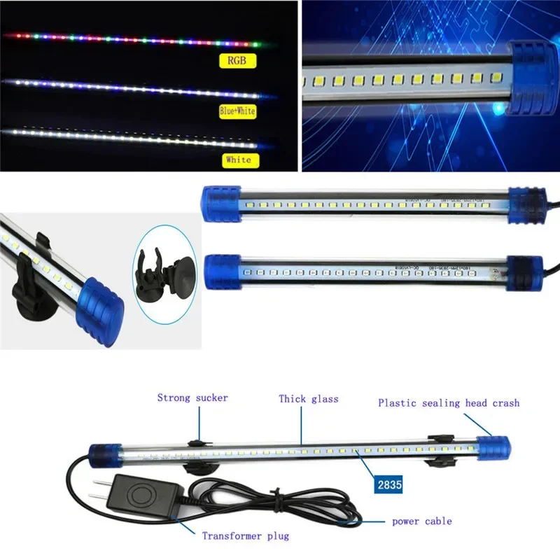 AC220-240V 4W 40CM Aquarium Light LED Waterproof Fish Tank Light Underwater Fish Lamp Aquariums 1005011603281878