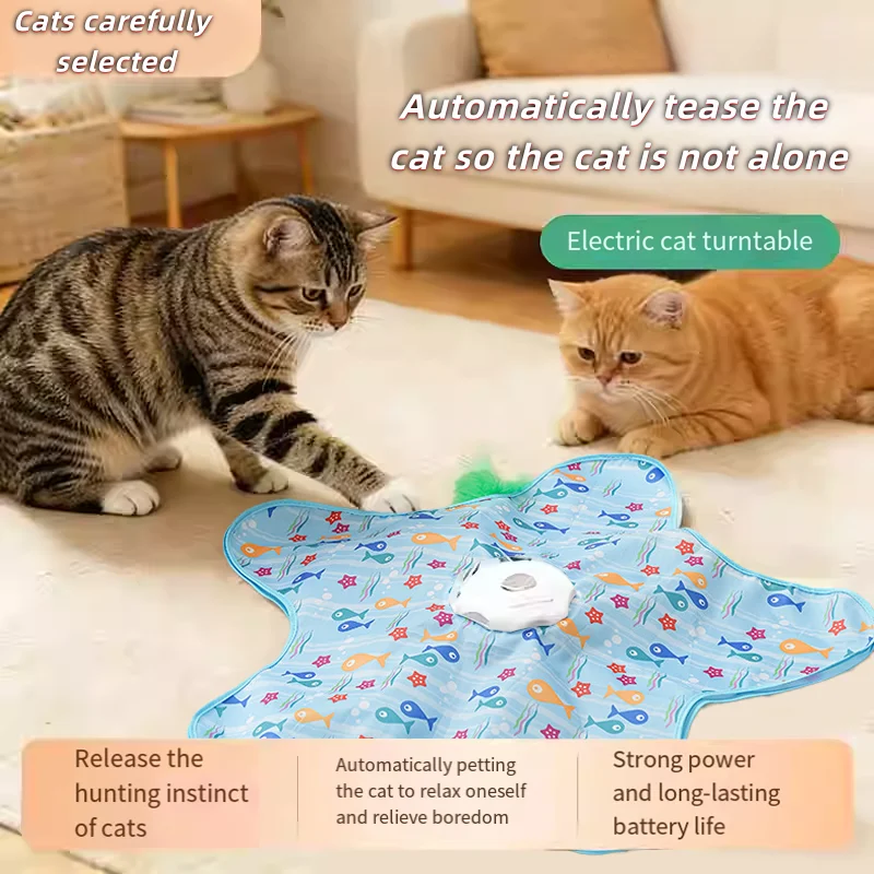Cat Hunting Blanket Toy Automatic Turntable Cat Funny Stick Pet Game Cover to Relieve Boredom 1005011606802302