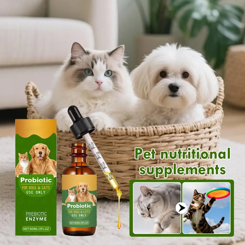 Pet Nutrition Supplement Probiotic Drops Containing Enzymes Used for Dog Cat Digestion and Boosts 1005011610144062