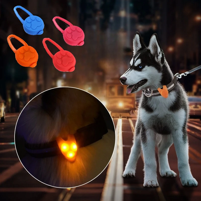 Waterproof LED Dog Collar Light with Glowing Pendant Night Safety Reflective Leash for Walking Cat 1005011625450180