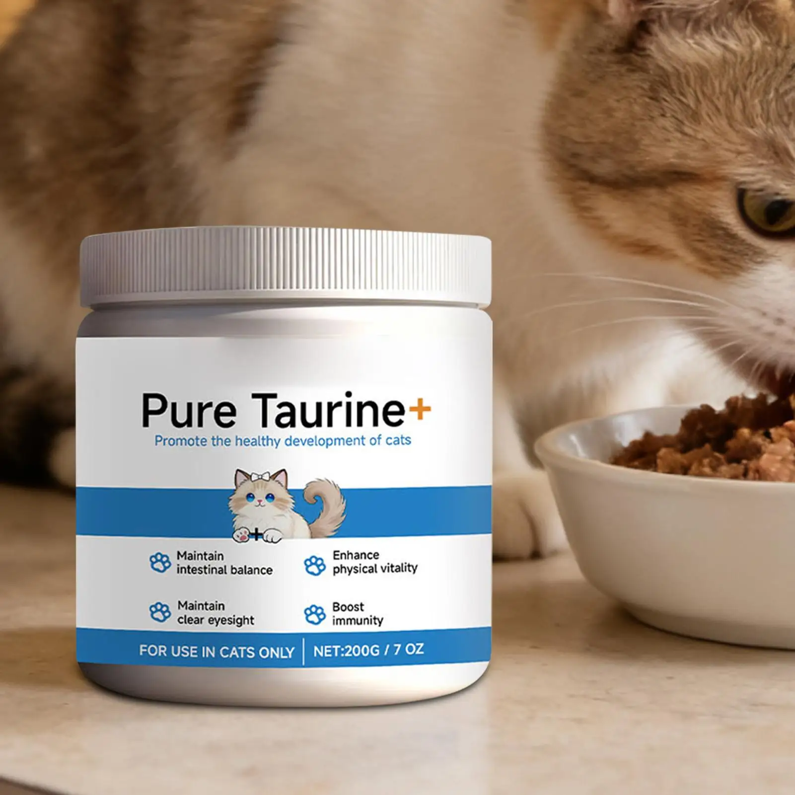 Cats Taurine Powder Support Pet Heart Health and Stability Maintain Pets Vision Gentle Formula Pet 1005011625641578