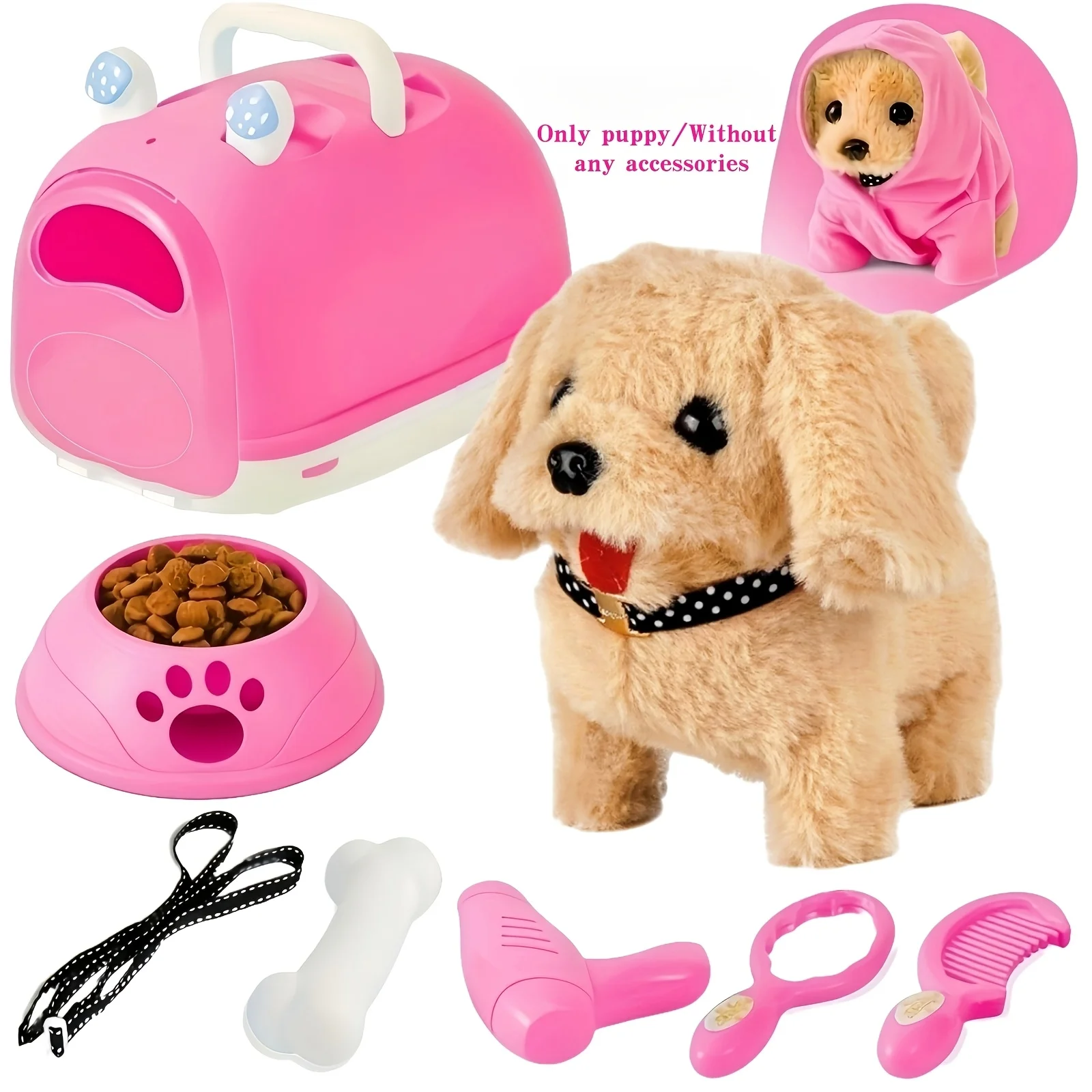2026 Model Interactive Realistic Golden Retriever Toy Dog, Realistic Walking Barking & Tail Wagging 1005011628835086
