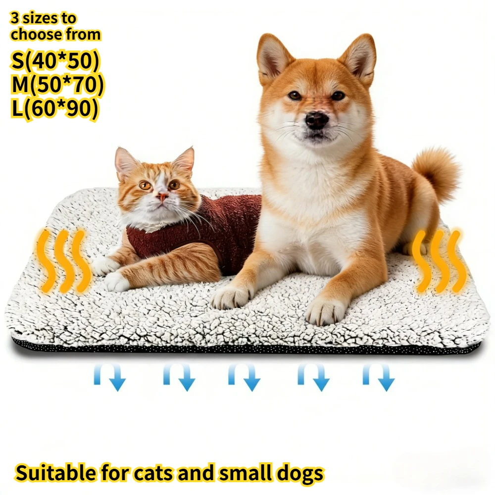 Self-Heating Pet Pads Blanket Puppy Pad Warm Cushion Mat for Cats Dogs Washable Pets with Thermal 1005011633833687