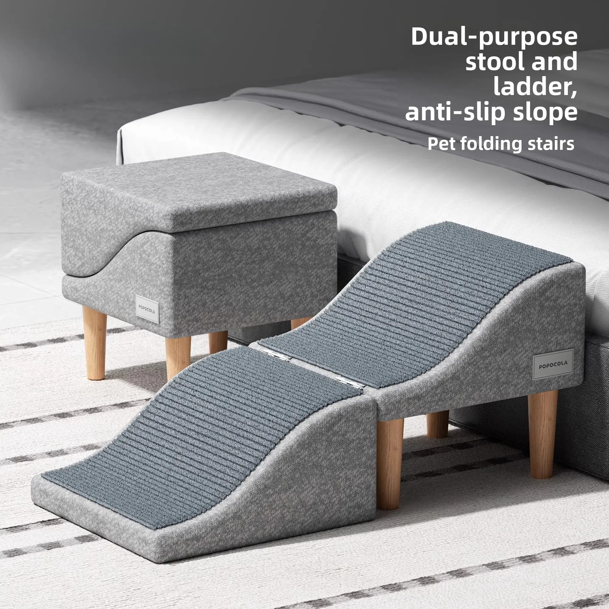 Adjustable Pet Steps for Dogs Foldable Ramp Ladder Bed Couch Climbing Aid Safe Sturdy 1005011646704328