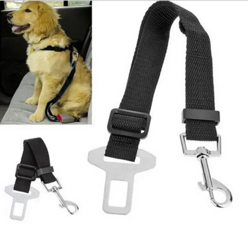 1/2pcs Adjustable Pet Cat Dog Car Seat Belt Pet Seat Vehicle Dog Harness Lead Clip Safety Lever 1005011650708455