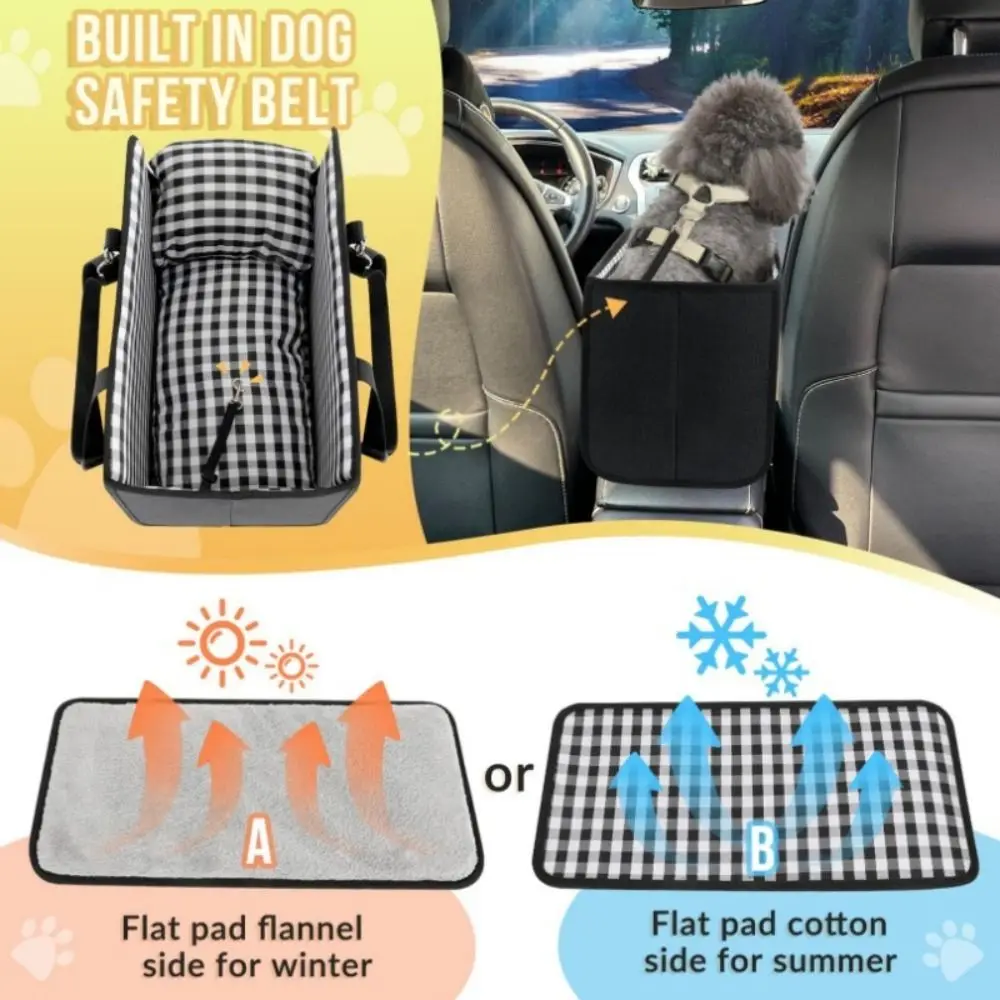 Anti Slip Center Console Dog Seat Universal Inner Belt Height Increasing Soft Pillow Cozy Pet Car 1005011652383490